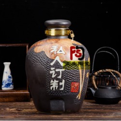 帶鎖扣100斤酒壇酒缸廠家價(jià)格 50斤粉彩陶瓷酒具定做