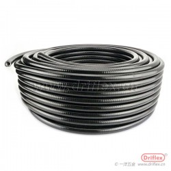 一洋五金供應黑色加棉線平包塑金屬軟管配304不銹鋼外絲直接頭