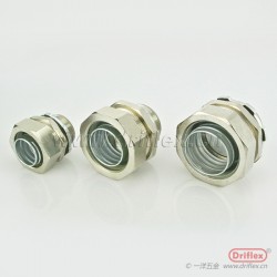 銅鍍鎳六角金屬軟管接頭NPT3/8-NPT2配套金屬蛇皮軟管